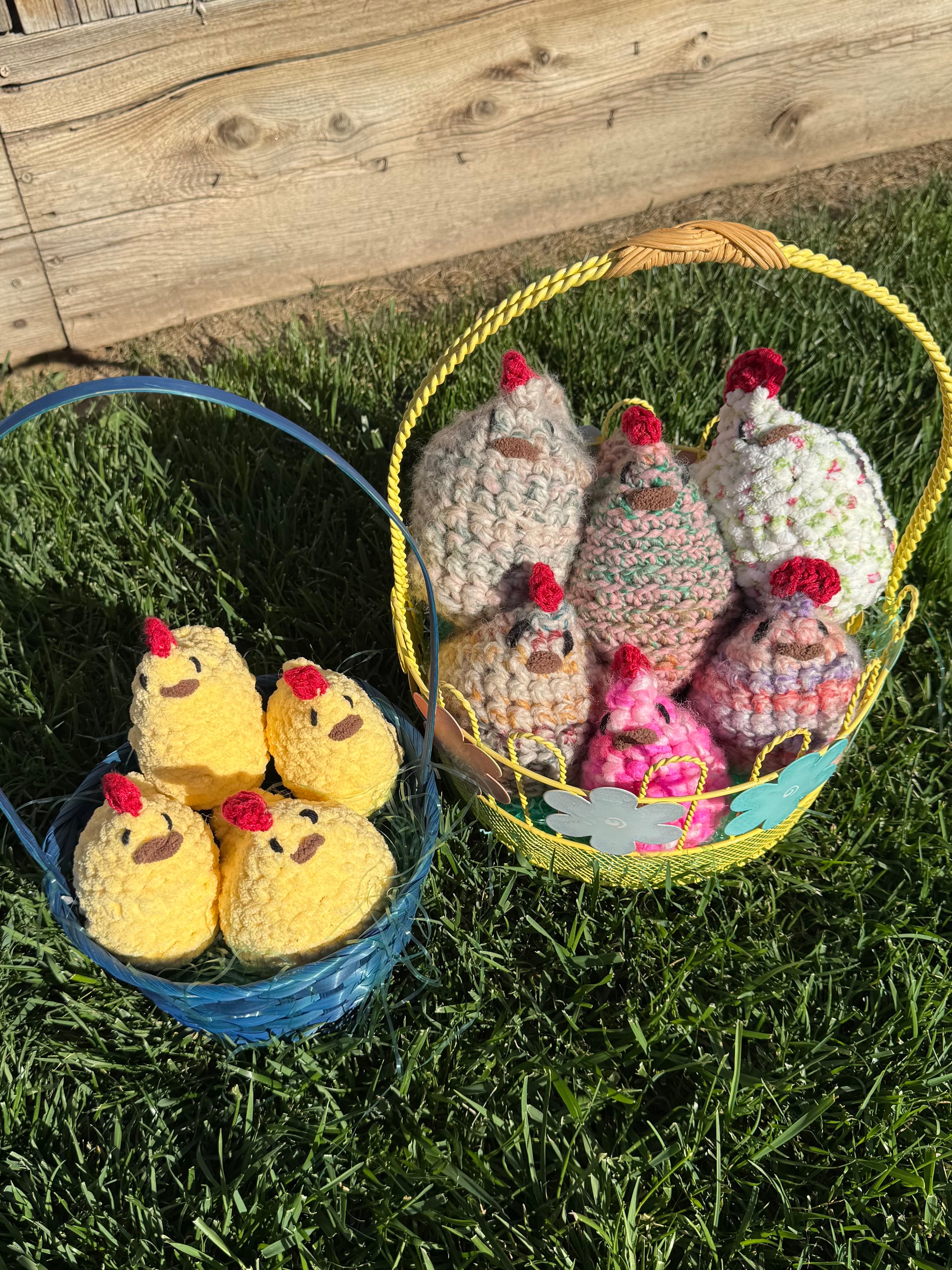 Item Spotlight: Adopt a Crocheted Mini Chicken Plushie - Stuffed Animal and Adoption Certificate from Kaylee Made In CA