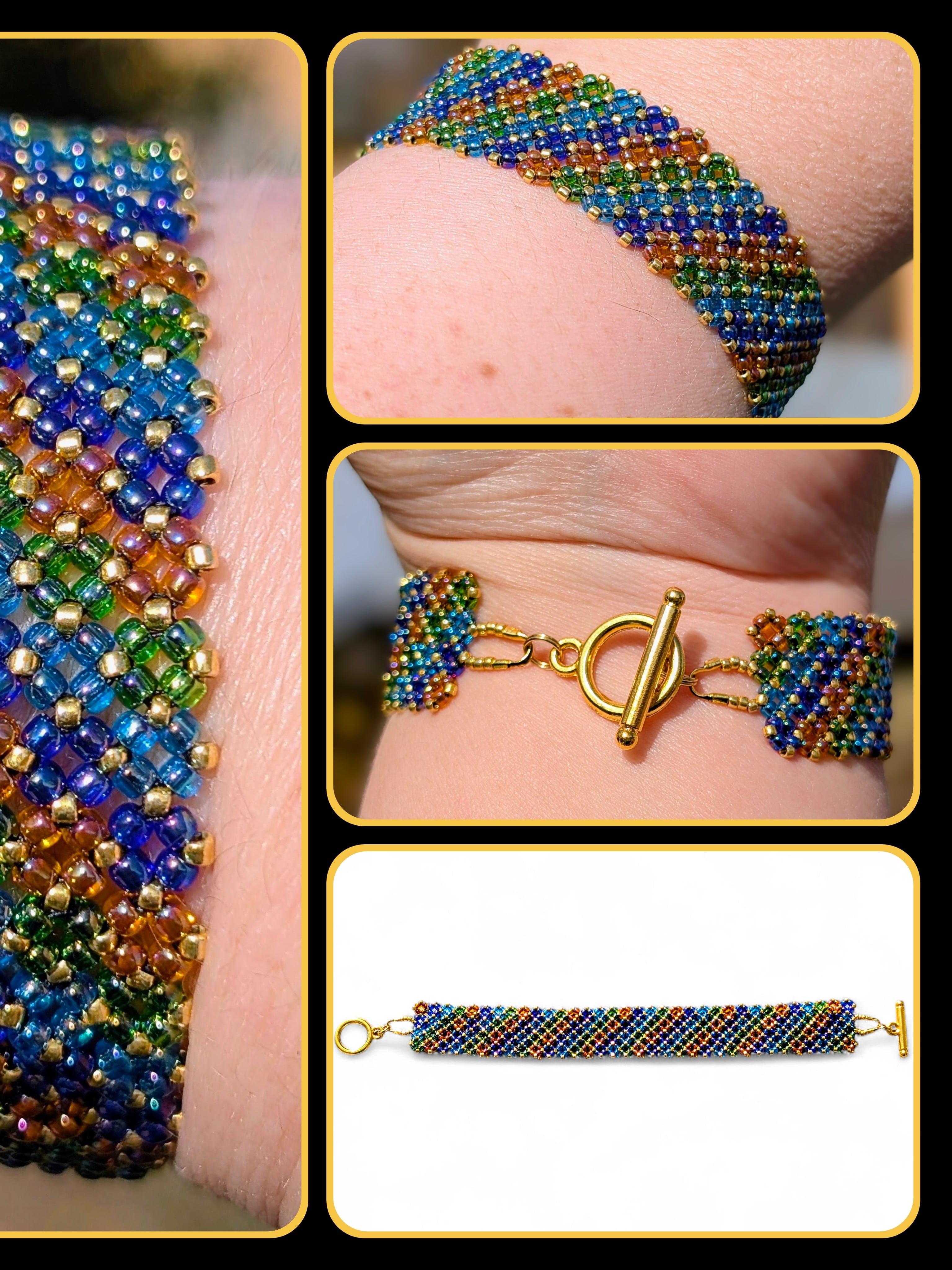 Beautiful Bead-Woven Bracelet (DISCOUNTED for a limited time only!) from Desert Lily Artistry