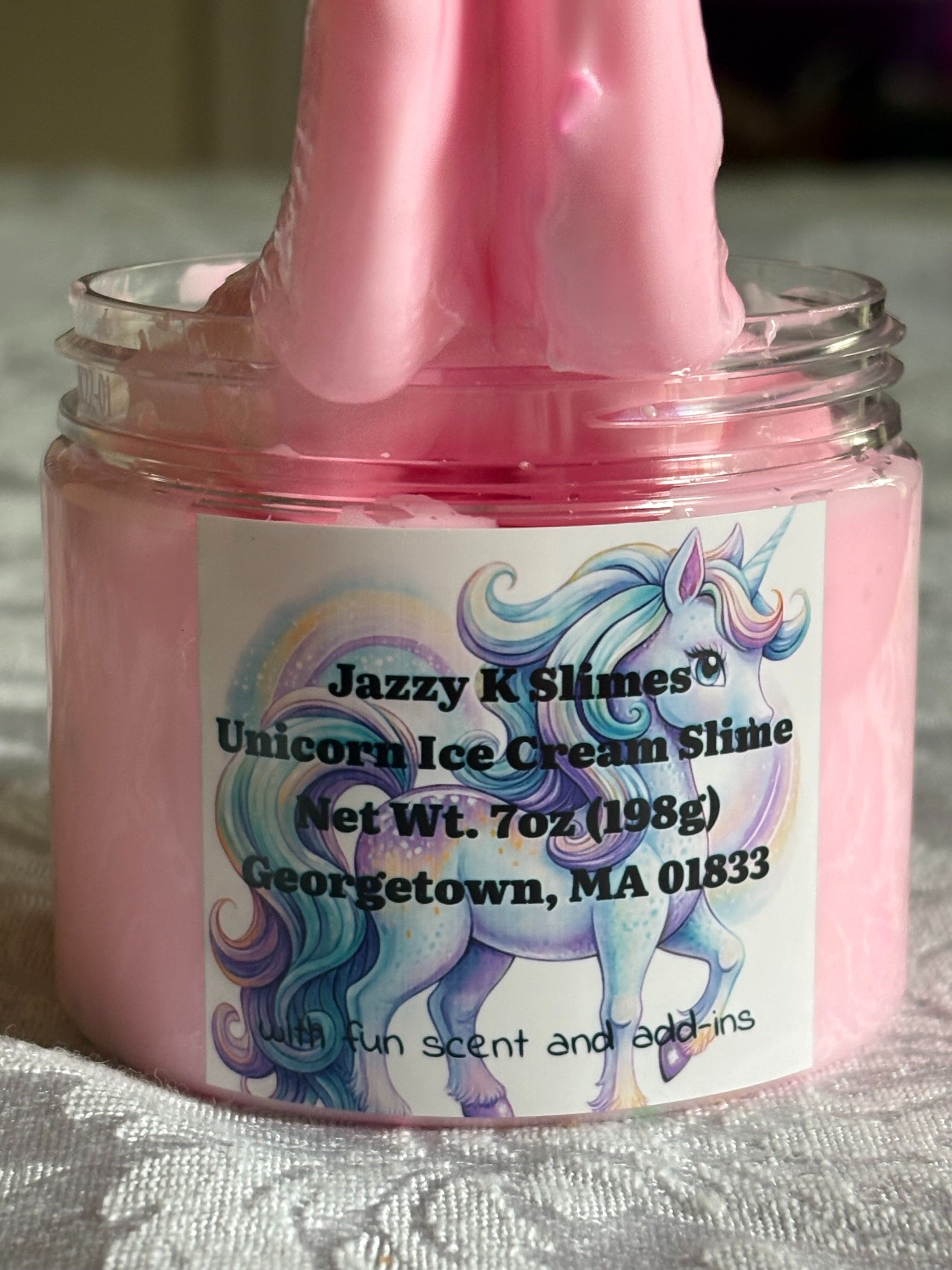 Unicorn Ice Cream Slime – Pink Slime with Charm | Scented Kids Slime Toy (7oz) from You Hold the Light, LLC