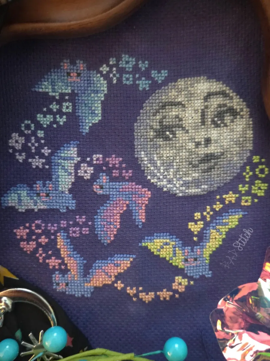 Moon Joy Bats from BAD Stitch