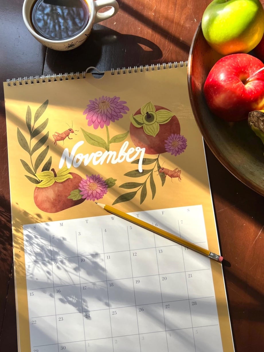 2026 Botanical Calendar from Maddy Doodle Soup