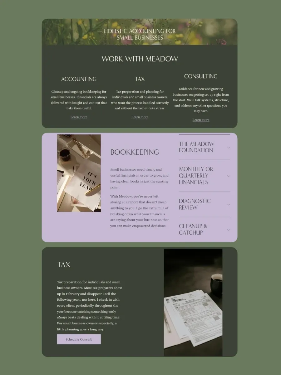 New Website Is Live! from Meadow Accounting & Advisory LLC