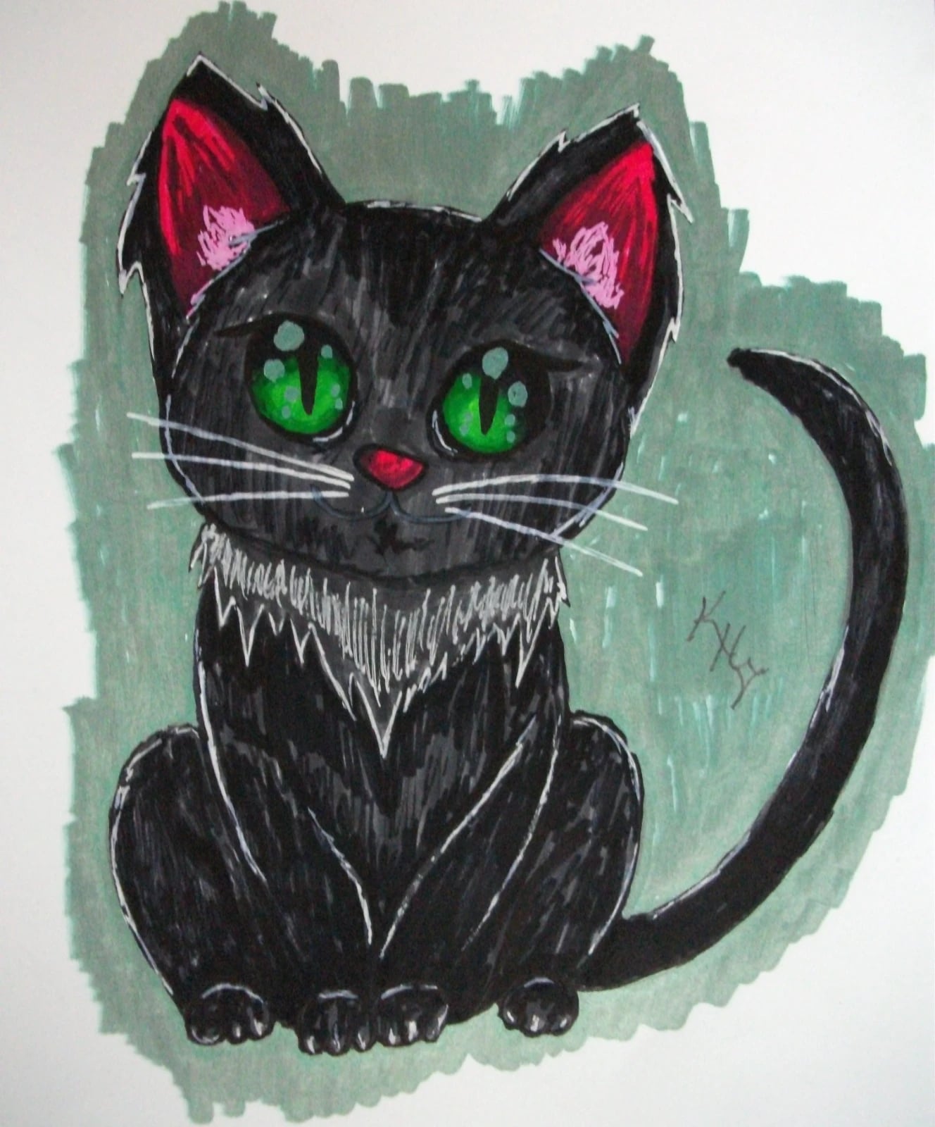 Black Kitty Cat Artist logo