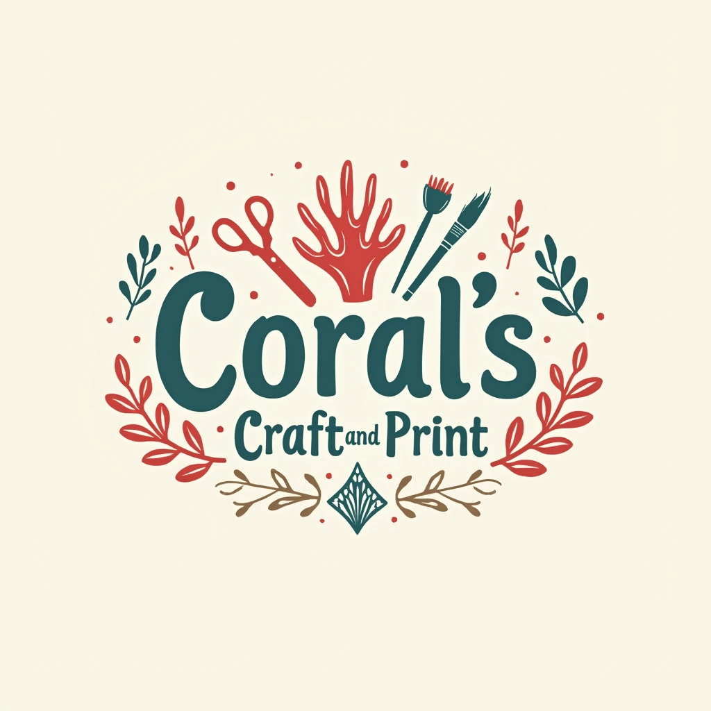 Coral's Craft and Print logo